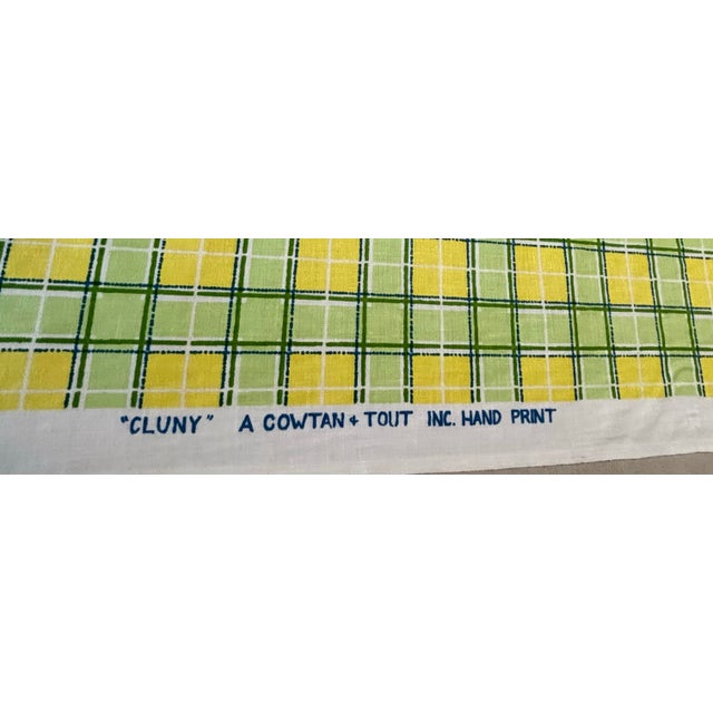 American 33 Yards of Green and Yellow Stripe Fabric From Cowtan & Tout For Sale - Image 3 of 6