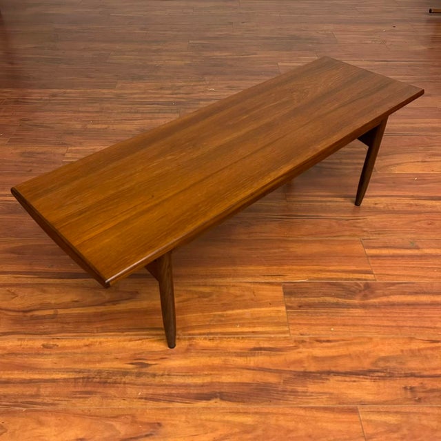 Mid 20th Century Vintage Danish Modern Teak Coffee Table For Sale - Image 5 of 8