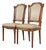 Baker Furniture Style French Regency Louis XVI Carved Walnut Side Chairs or Dining Chairs, Pair For Sale