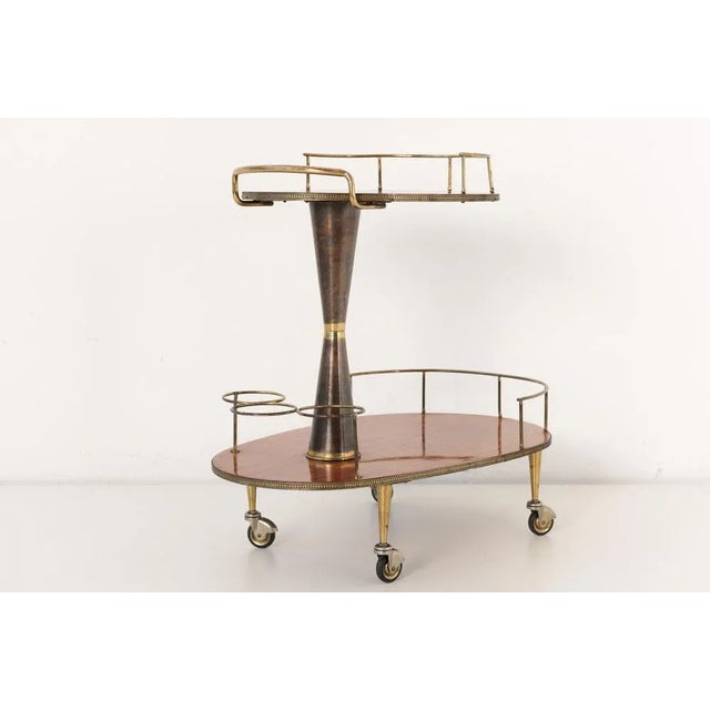 1950s Mid-Century Italian Bar Cart, 1950s For Sale - Image 5 of 12