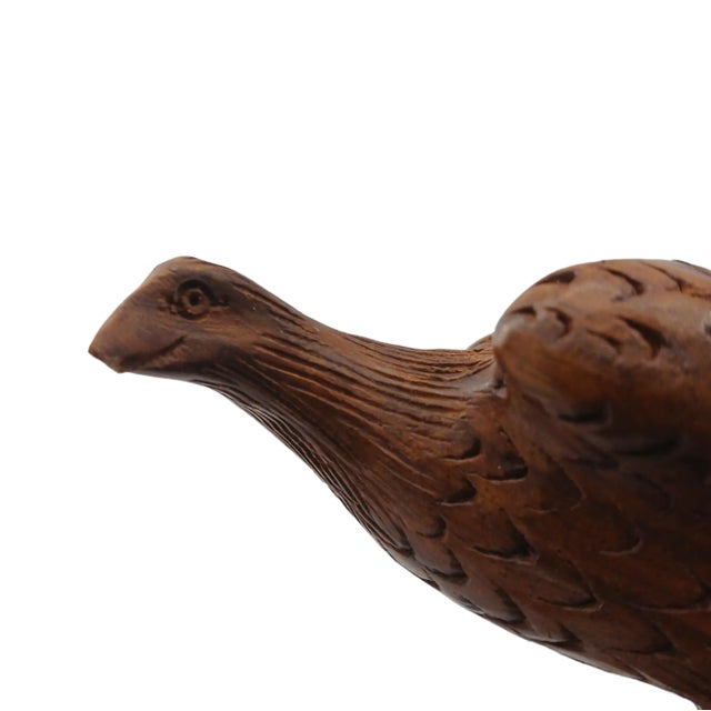 1970s 1970s Bohemian Traditional Farmhouse Hand Carved Wood Eagle For Sale - Image 5 of 6