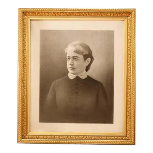 Antique Victorian Giltwood Frame with Portrait, circa 1880