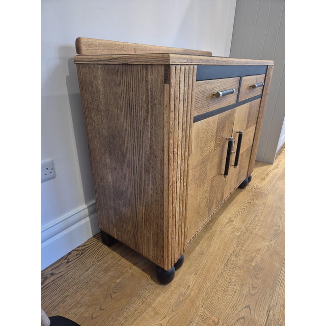 Art Deco Oak Sideboard, 1930s For Sale - Image 4 of 18