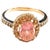 Pink Bochic "Orient" Vintage Pink Tourmaline & Topaz Vintage Cluster Ring 18K & Silver For Sale - Image 8 of 18