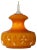 Orange Pendant Lamp from Peill & Putzler For Sale