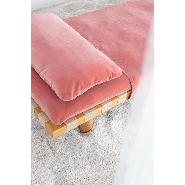 Pallet Dirty Pink Velvet Nature Day Bed by Pulpo For Sale - Image 16 of 18
