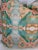 Custom pair of 22" pillows covered in D Kap Home "Ashanti" in color coral, salmon, turquoise and teal fabric. These...