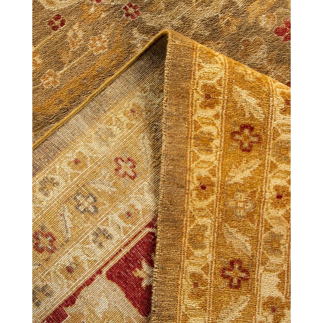 Eclectic, One-of-a-Kind Hand-Knotted Area Rug - Green, 9' 1" x 11' 10" For Sale In New York - Image 6 of 8