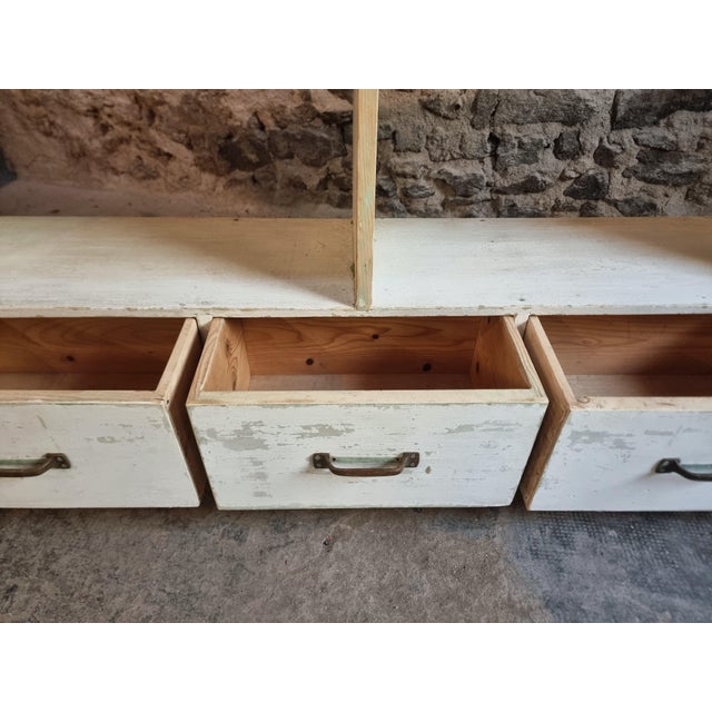 Vintage French Pine Shoe Cabinet with Drawers, 1960s For Sale - Image 14 of 18