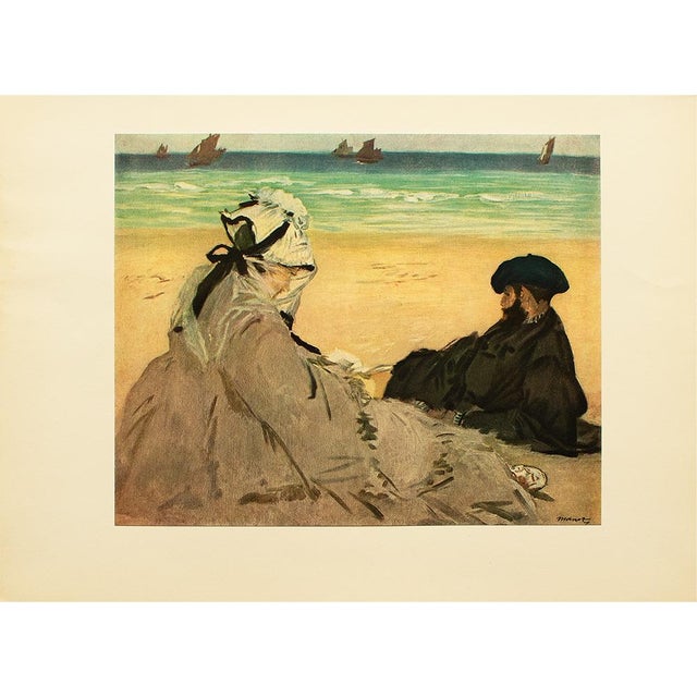 Paper 1953 After Edouard Manet "On the Beach" First Edition Full-Color Print For Sale - Image 7 of 8