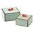 Faux Coral Boxes, Sea Mist, Set of 2 For Sale