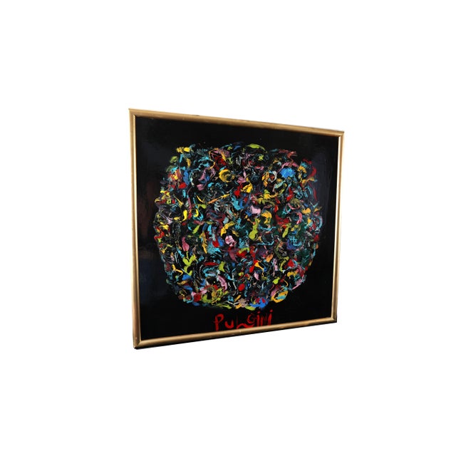 Large Thomas Pulgini Abstract Pop Art Oil Painting For Sale - Image 4 of 6