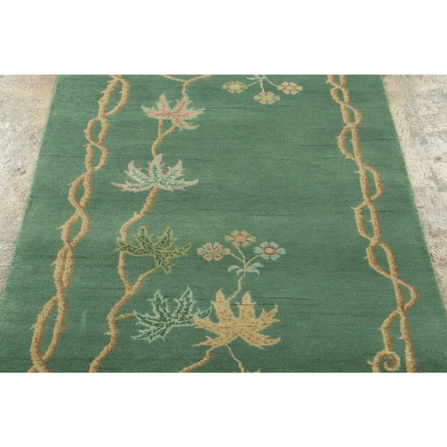 Contemporary Chinese Deco Style Wool Runner by Rug & Kilim, India For Sale In New York - Image 6 of 9