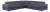 Favo Navy Blue Leather Match Sectional Sofa For Sale