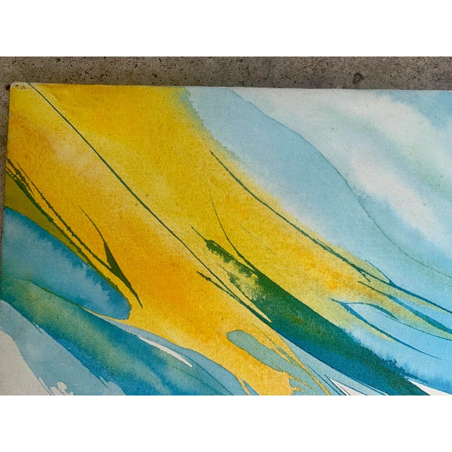 1972 Donovan Abstract Movement Painting on Canvas For Sale - Image 4 of 9