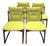 Mid-Century Modern Danish Teak Dining Chairs Attributed to Vamdrup Stolefabrik, 1960s, Maharam Meld Chartreuse — Set of 4 For Sale