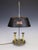 Antique 19th century french brass 2-light bouillotte lamp with hand-painted tôle shade an exceptionally charming and early...