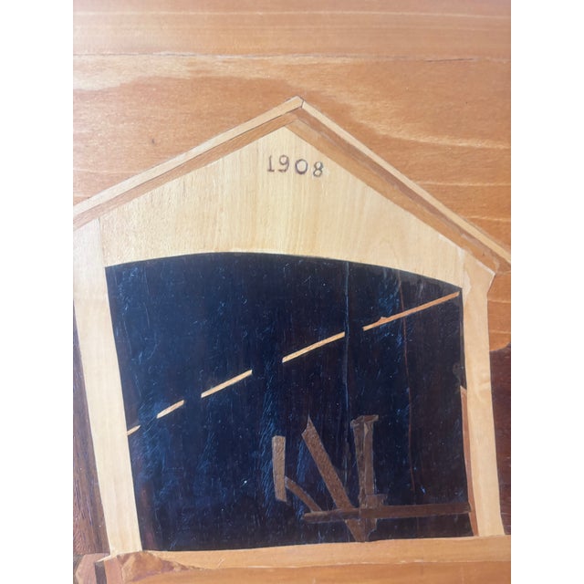 Wood Vintage Wood Inlaid Landscape For Sale - Image 7 of 9