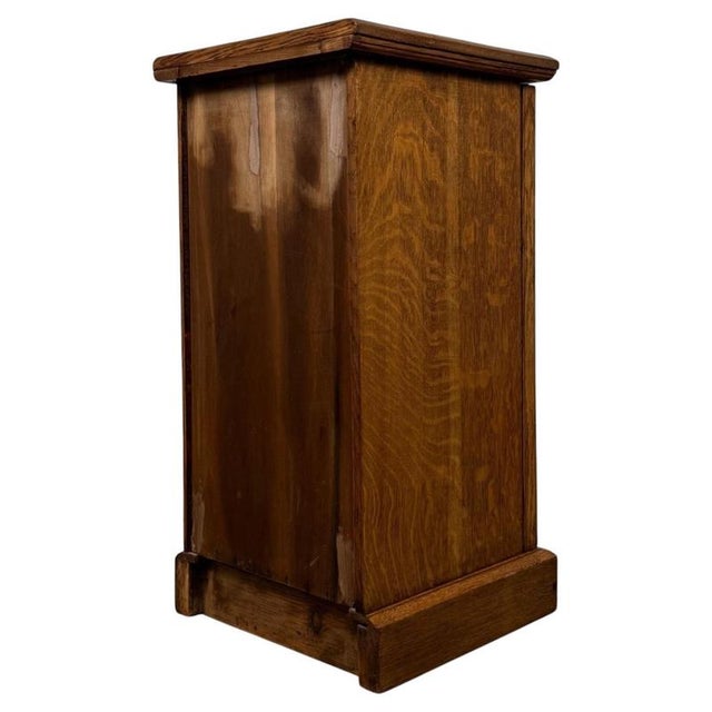 Wood Antique Oak Bedside Cupboard, England For Sale - Image 7 of 11