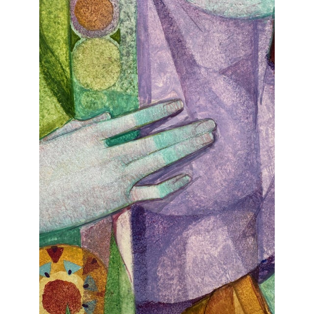 Gabriel Portolés Ascaso, The Four Seasons, 1970s, Tempera Painting For Sale - Image 4 of 7