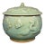 Antique Chinese Celadon Relief‑Decorated Covered Jar, Collectible Antique For Sale