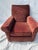 Wine Ethan Allen Paisley in Wine Color Set - 2 Club Chairs and 1 Ottoman For Sale - Image 8 of 10