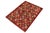 Abstract Eclectic Balochi Red/Blue Wool Rug - 3'3''x4'10'' For Sale - Image 3 of 11