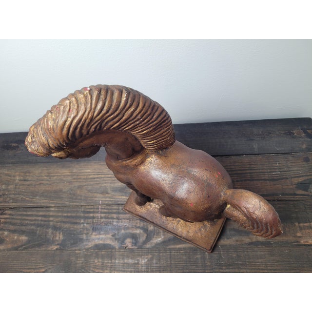 Hollywood Regency Bronze-Finished Plaster Stallion Sculpture For Sale - Image 12 of 12