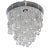 Mid 20th Century Waldorf Astoria Round Crystal Satin Nickel Chandelier For Sale
