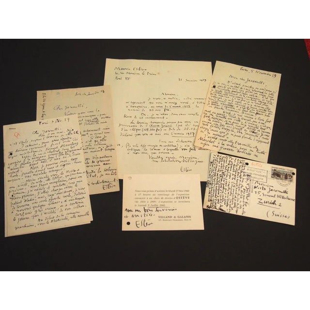 Take a look at this ''aladin - correspondence'' between maurice estève and nesto jacometti. Composed of 6 items written...