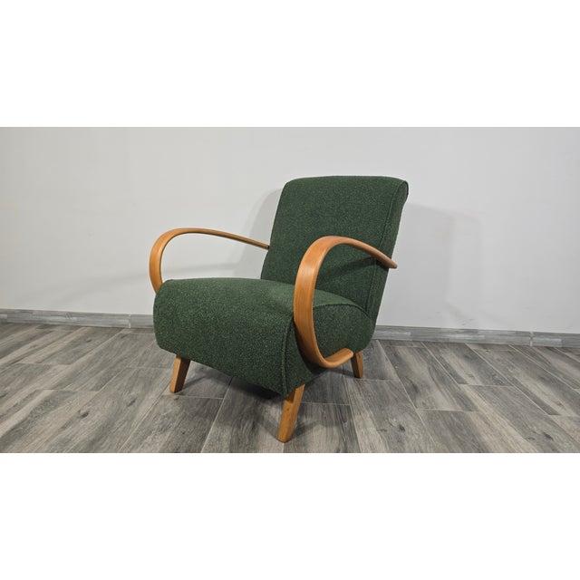 Art Deco Lounge Chair by Jindrich Halabala, 1940s, in Restored conditions. Designed 1920 to 1949 I have official proof of...
