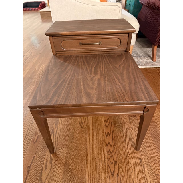 1960s Pair of 1960s Mersman Walnut Step End Tables For Sale - Image 5 of 7
