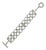 Late 20th Century Tiffany & Co. Sterling Silver Double Cushion Link Modernist Bracelet For Sale