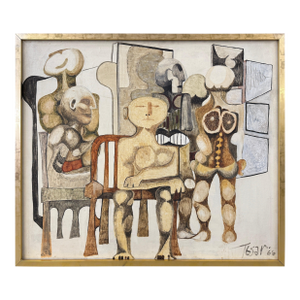 1966 Abstract by noted Illustrator Joseph Tesar