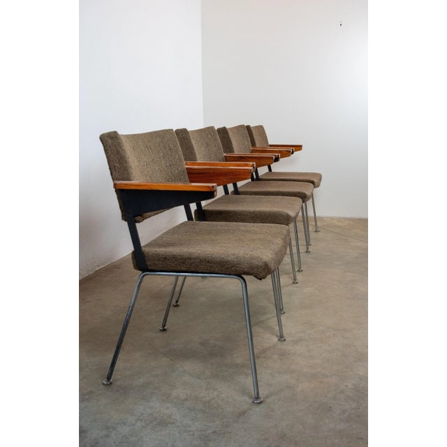 Gispen L11 Armchairs attributed to A.R. Cordemeyer for Gispen, 1950s, Set of 4 For Sale - Image 4 of 12