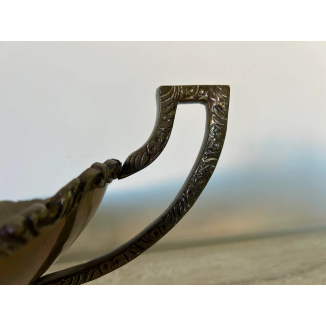 Vintage Handmade Mexican Brass Centerpiece Fruit Bowl For Sale - Image 10 of 13