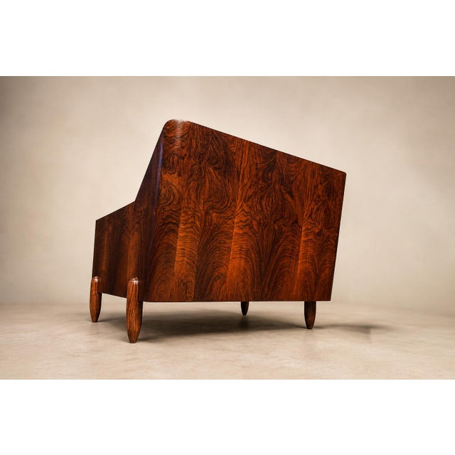 Pair of Brazilian Modern Armchairs in Rosewood & Velvet, Jd Móveis, 1960s For Sale - Image 11 of 18