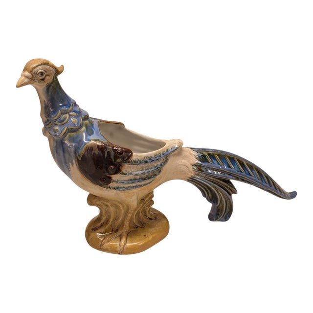 Vintage Ceramic Pheasant Planter For Sale