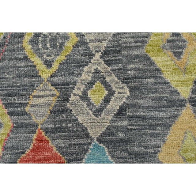 Moroccan Rug 8′ X 10’2” Gray Wool Contemporary Hand-Knotted Area Carpet For Sale - Image 9 of 15