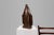 A graceful statue of the Holy Mary in bronze painted plaster in Art Deco style. Crafted in Belgium in the 1930s. Virgin...