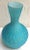This is a beautiful antique aqua satin diamond quilted glass vase by Thomas Webb. It measures 7 1/2" tall.