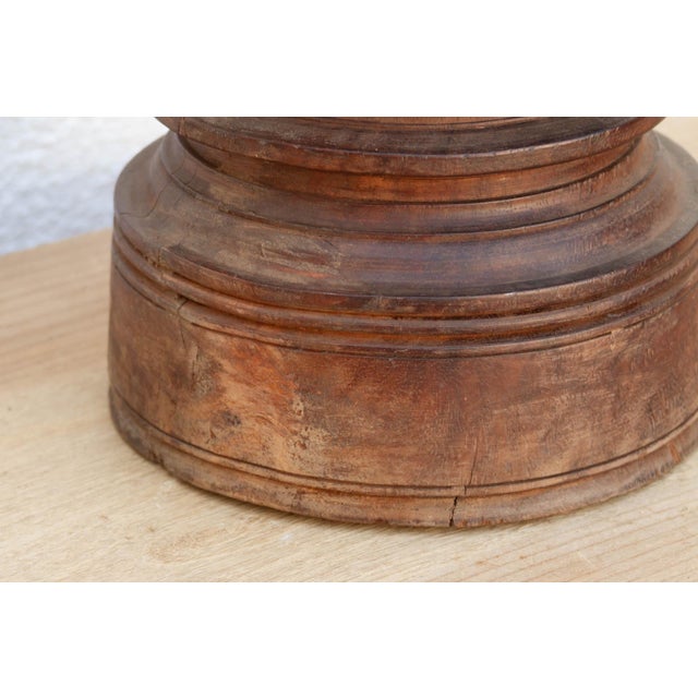 19th Century Antique Rice Grinder Candle Holder For Sale - Image 5 of 8