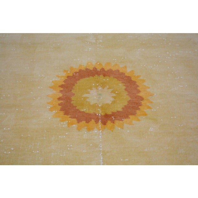 Vintage Chinese Art Deco Knotted Wool Rug, 5'8''x6' For Sale - Image 4 of 4