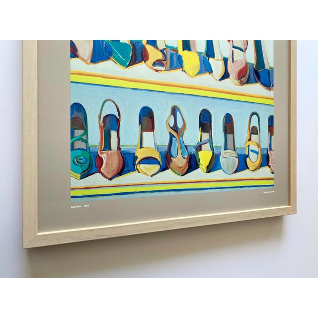 Mint Wayne Thiebaud Vintage 1981 Pop Art Lithograph Print Framed Museum Exhibition Poster " Shoe Rows " 1975 For Sale - Image 8 of 12
