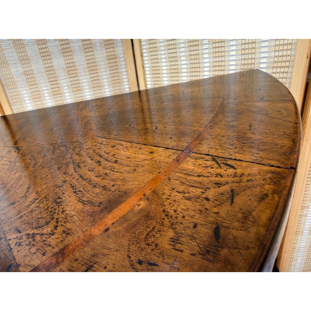 Francesco Molon Louis XVI Style Walnut Demilune Console Table- Made in Italy For Sale - Image 16 of 18