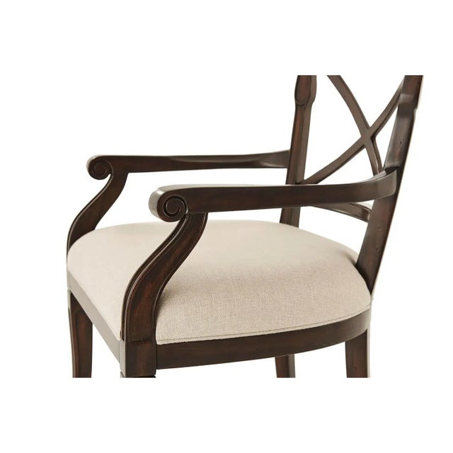French Provincial French Provincial Brown Armchair (Set of 2) For Sale - Image 3 of 6