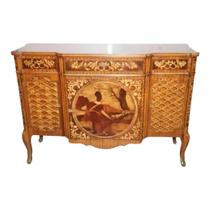 Maitland Smith Optical Illusion Inlaid French Louis XV Style Grand Commode