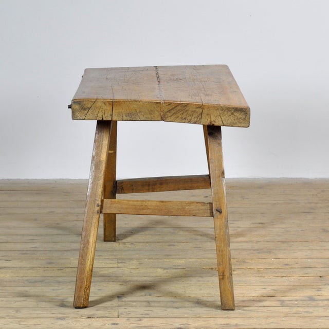 Vintage Oak Butchers Table, 1920 For Sale - Image 4 of 13