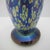Blue Donald Carlson Iridescent Blue Splatter Studio Art Glass Trumpet Vase For Sale - Image 8 of 11