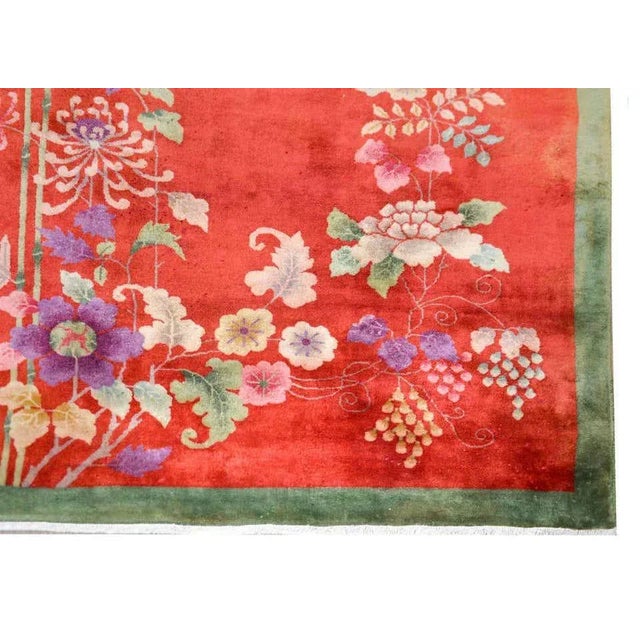 1920s Early 20th Century Chinese Art Deco "Four Seasons" Rug For Sale - Image 10 of 13